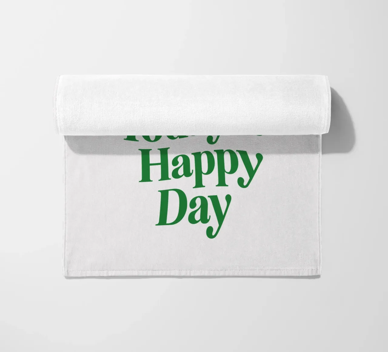 Let's Make Today a Happy Day Optimistic Typography Print beach towel by THE MOTIVATED TYPE