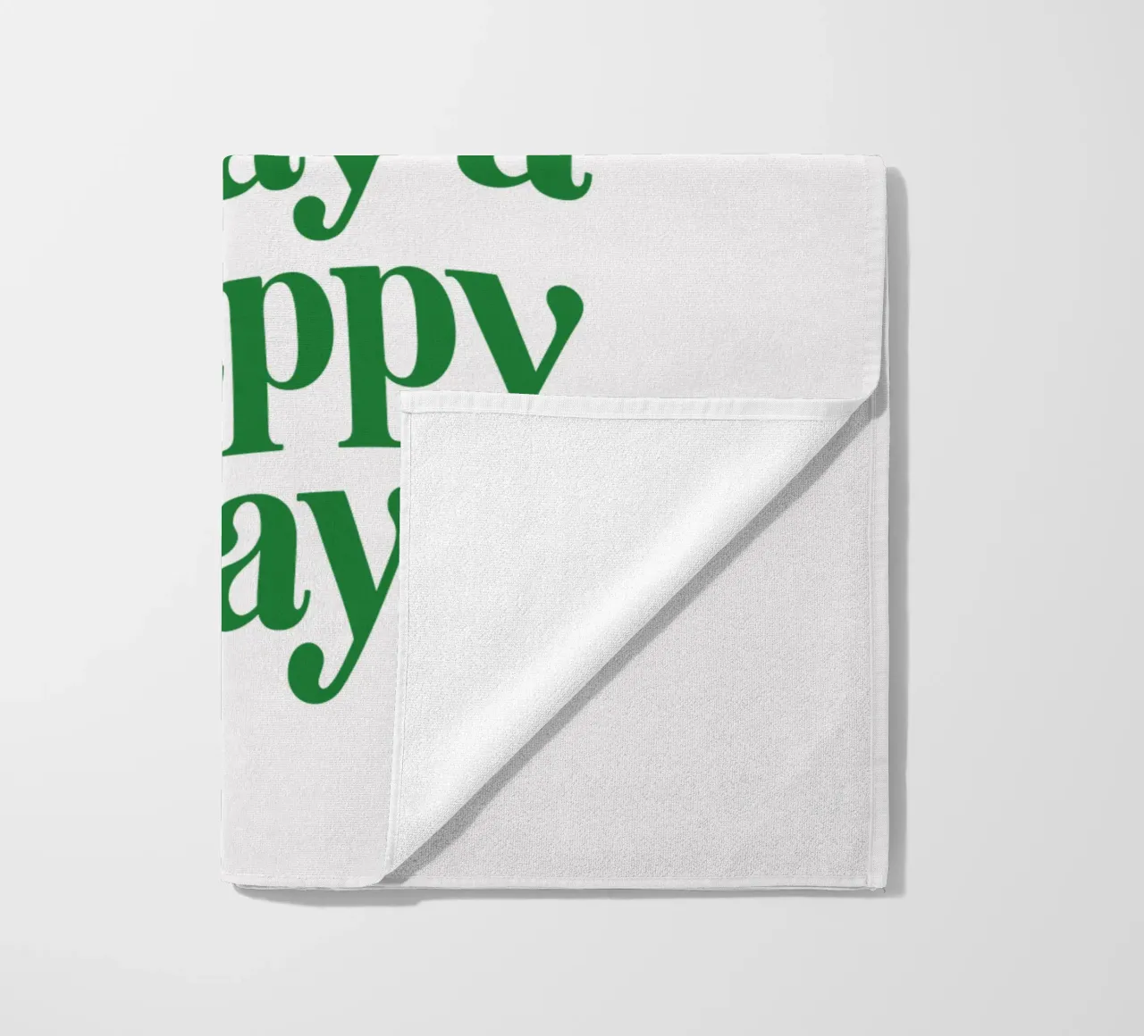 Let's Make Today a Happy Day Optimistic Typography Print beach towel by THE MOTIVATED TYPE