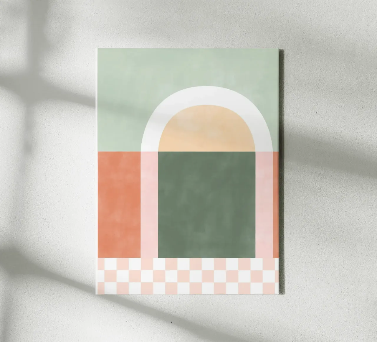 Composizione geometrica con colori pastello tela con Cornice a cassetta da Pictufy Sun & Spirit