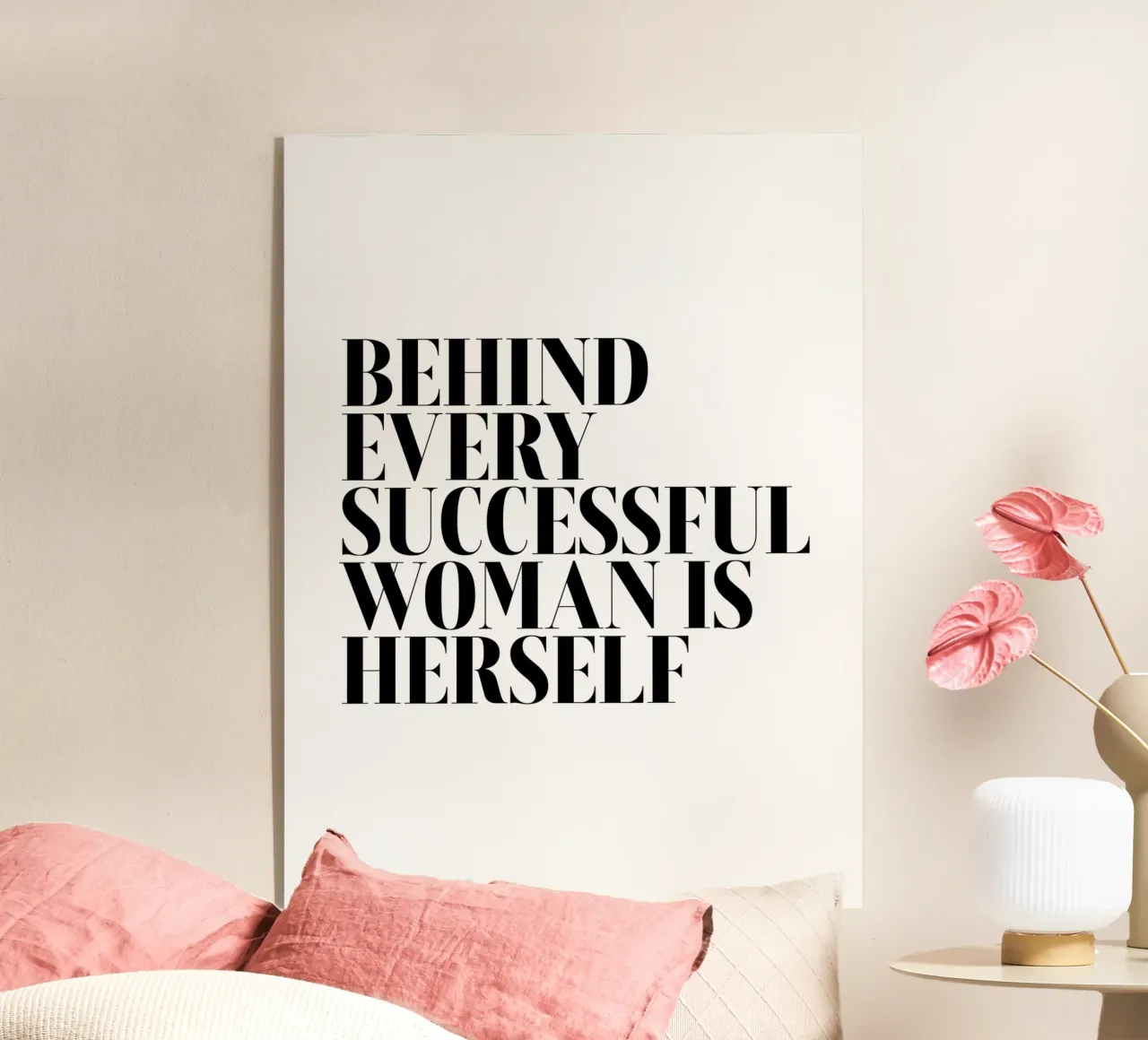 Achter elke succesvolle vrouw staat zichzelf acryl van Inspirify