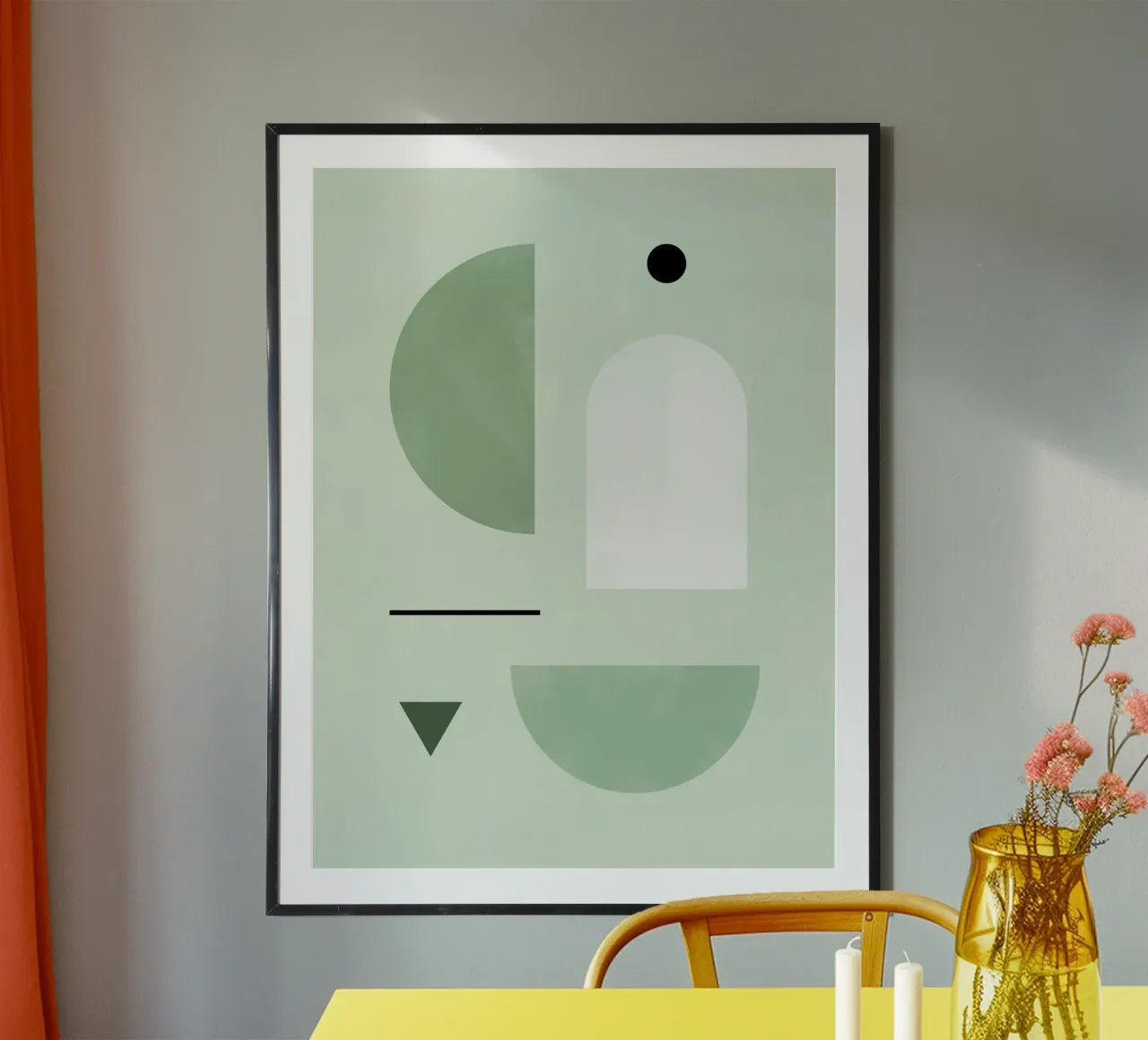 Palette di colori pastello rilassanti poster con telaio in alluminio da Pictufy Sun & Spirit