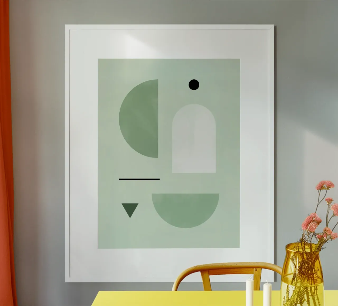 Palette di colori pastello rilassanti poster con telaio in alluminio da Pictufy Sun & Spirit
