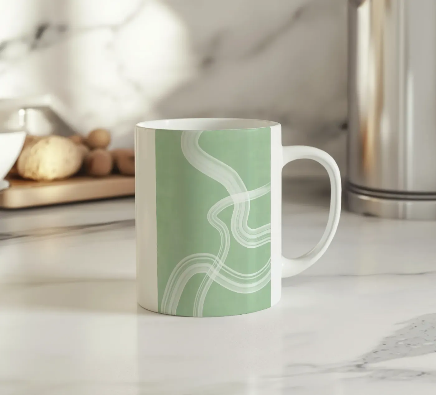 Minty Flow ceramic mug by Pictufy Sun & Spirit