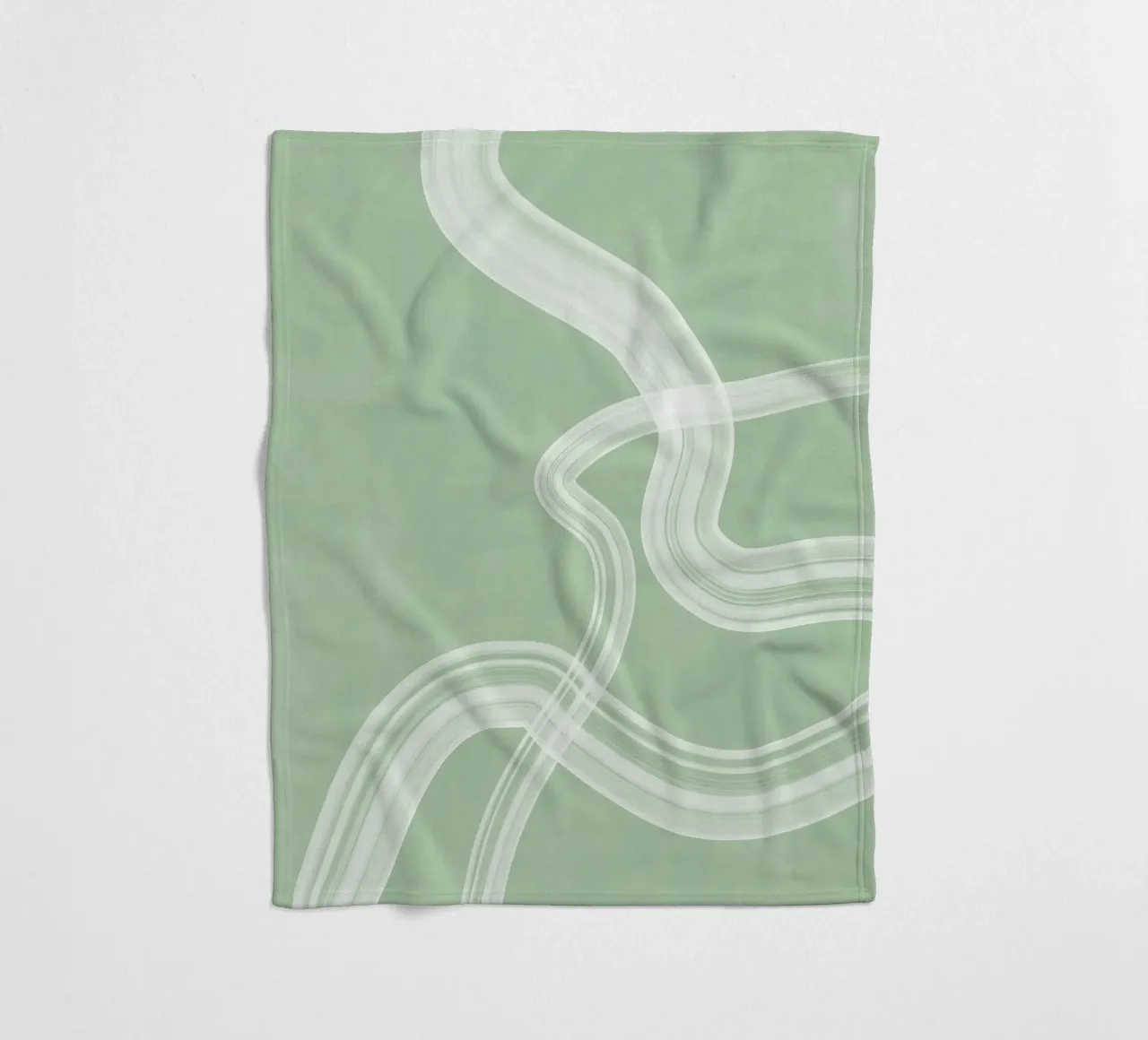 Minty Flow fleece blanket by Pictufy Sun & Spirit