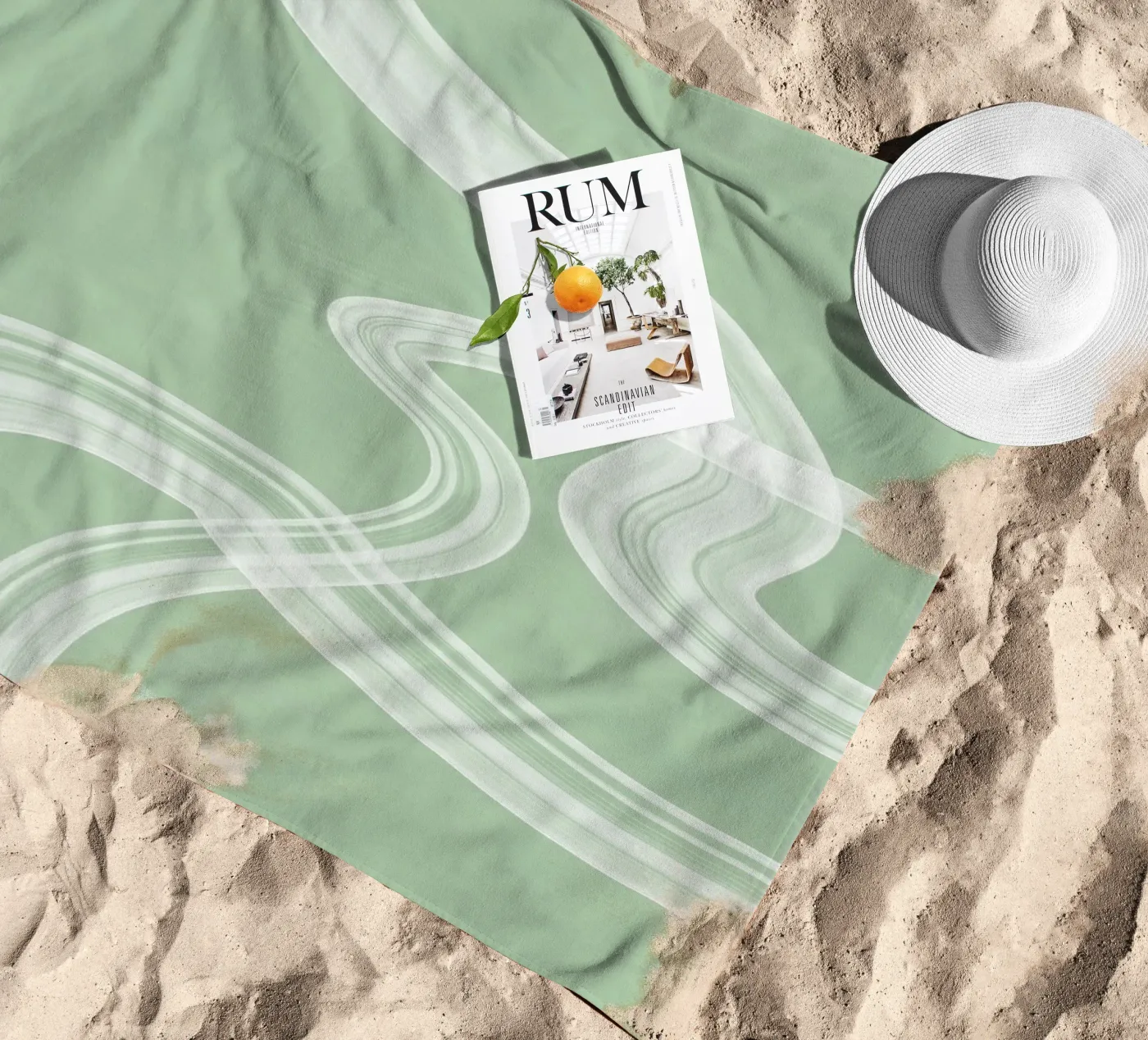 Flusso di menta telo mare da Pictufy Sun & Spirit