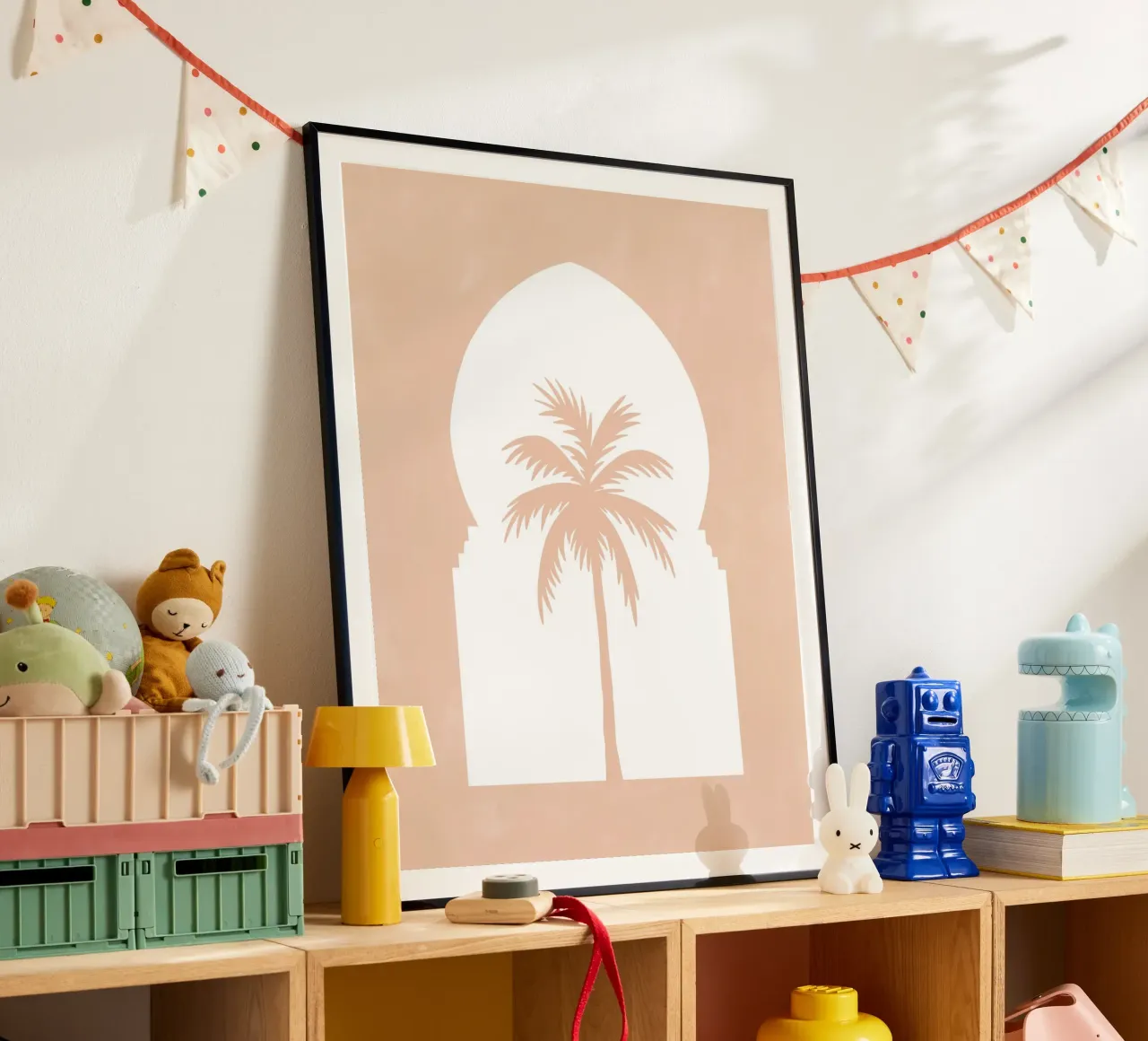Arco con sagoma di palma poster con telaio in plastica da Pictufy Sun & Spirit