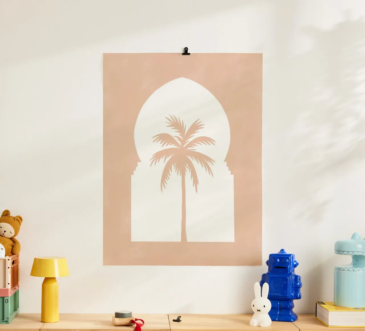 Arco con sagoma di palma poster con telaio in plastica da Pictufy Sun & Spirit