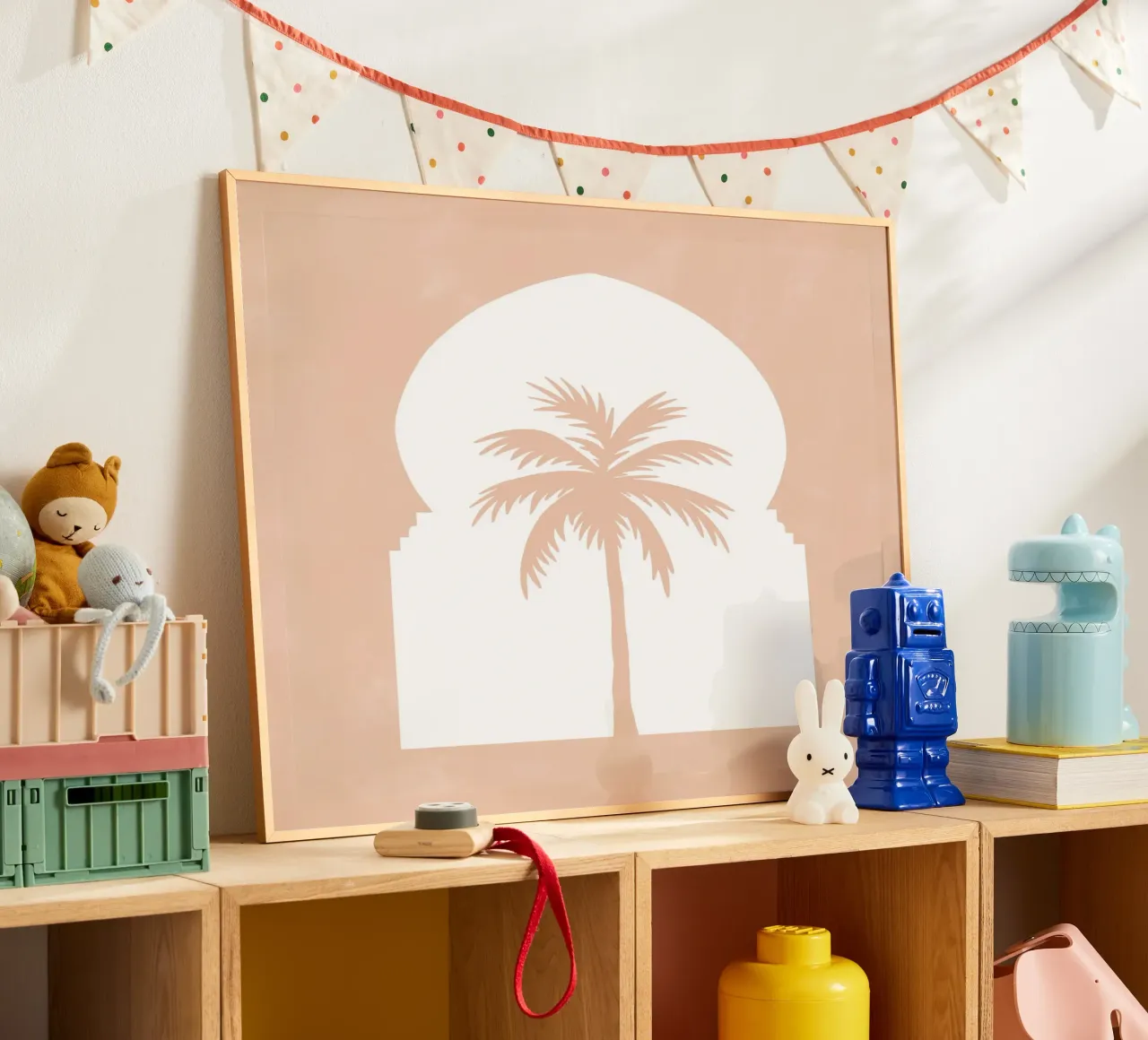 Arco con sagoma di palma poster con telaio in plastica da Pictufy Sun & Spirit