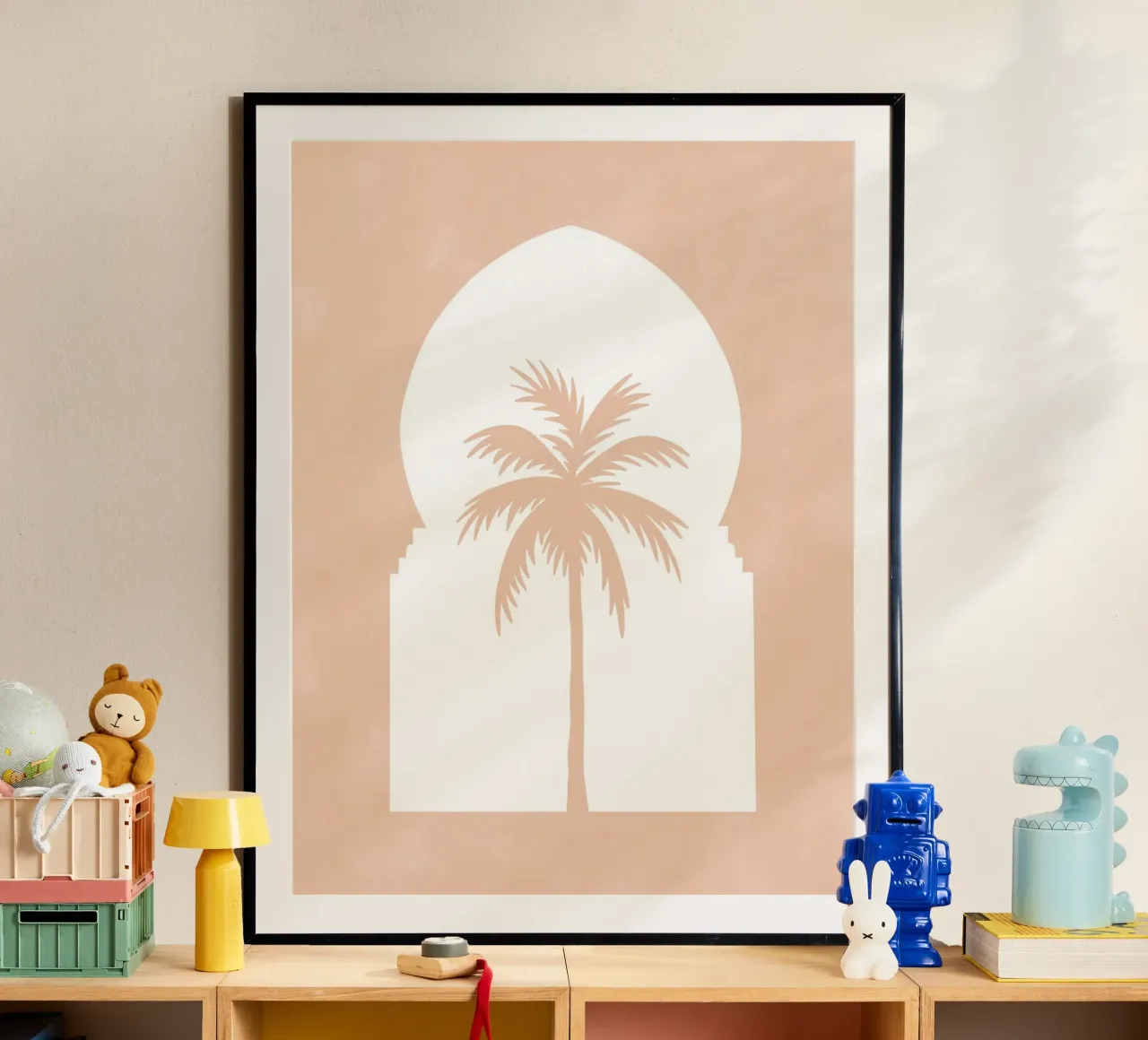 Arco con sagoma di palma poster con telaio in plastica da Pictufy Sun & Spirit