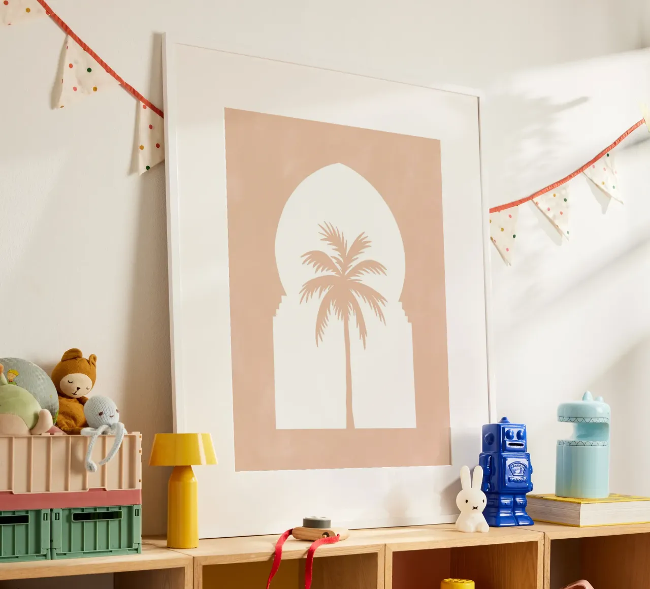 Arco con sagoma di palma poster con telaio in plastica da Pictufy Sun & Spirit