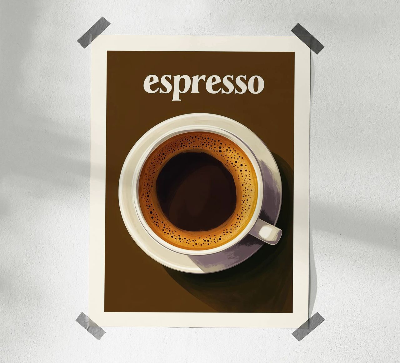 Espresso Kaffee Kunst Poster braun Poster von Spice & Style