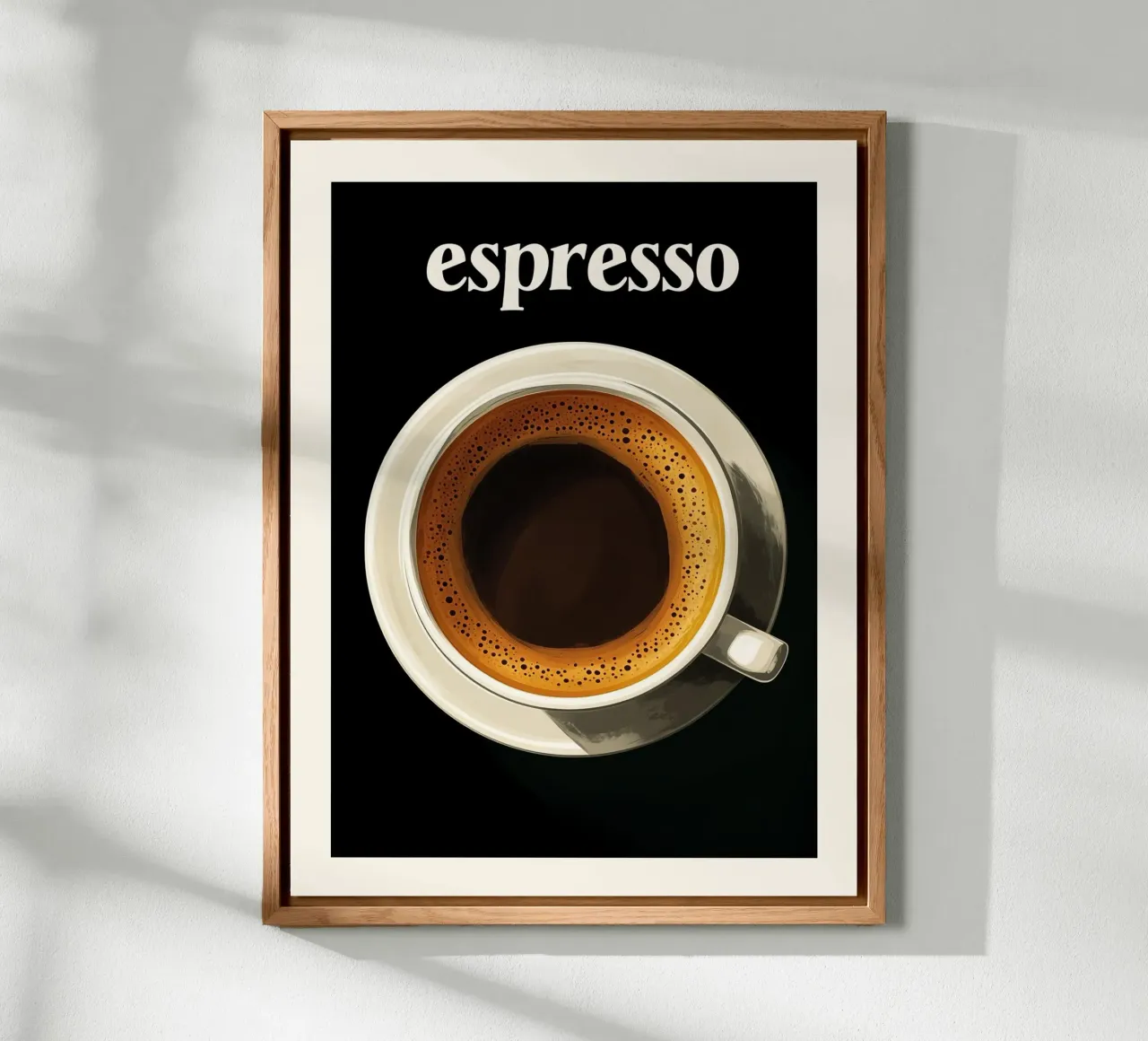 Espresso Coffee Art Poster nero alluminio dibond da Spice & Style