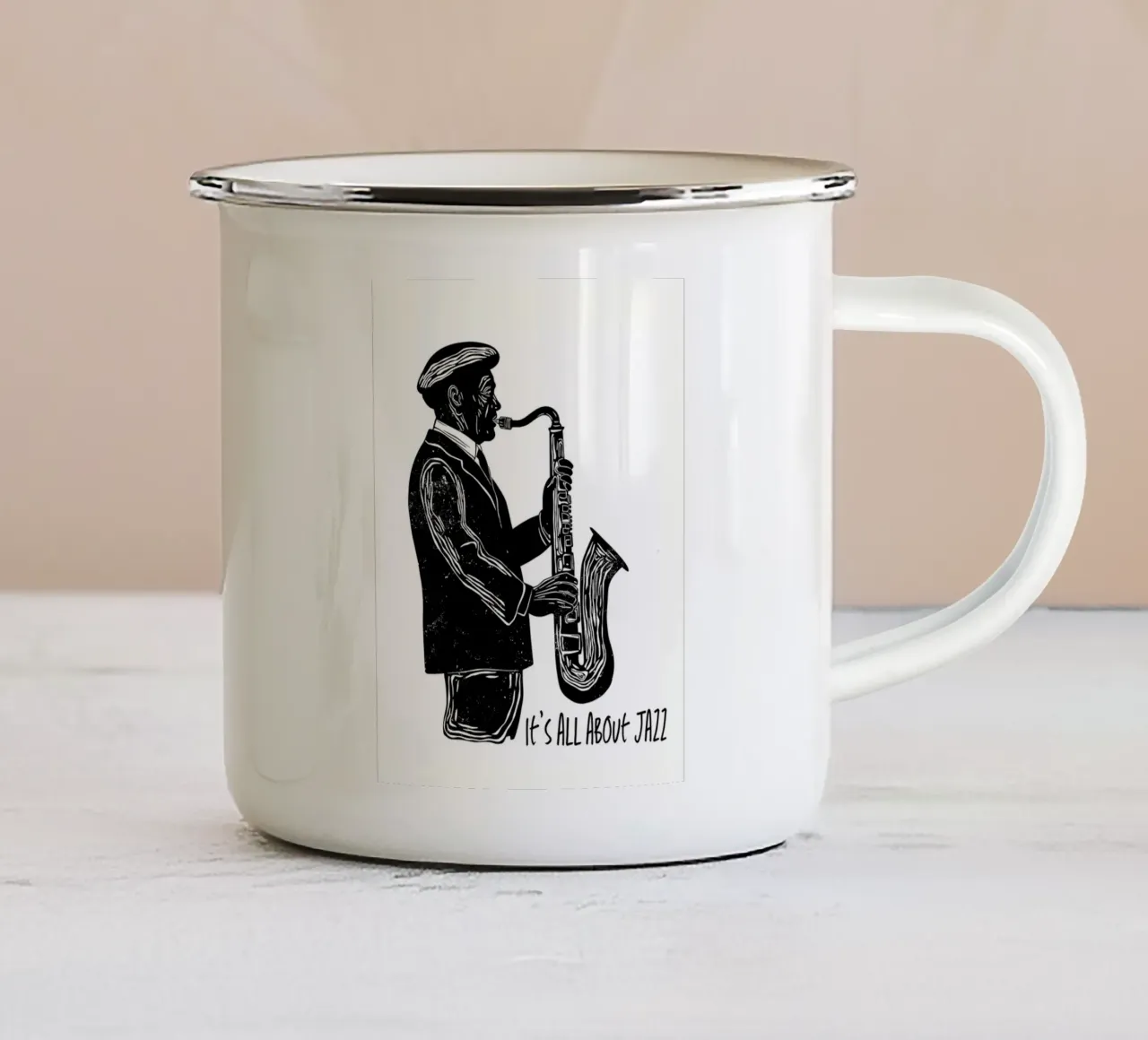 Soul of Jazz tazza in smalto da Indigo Rain