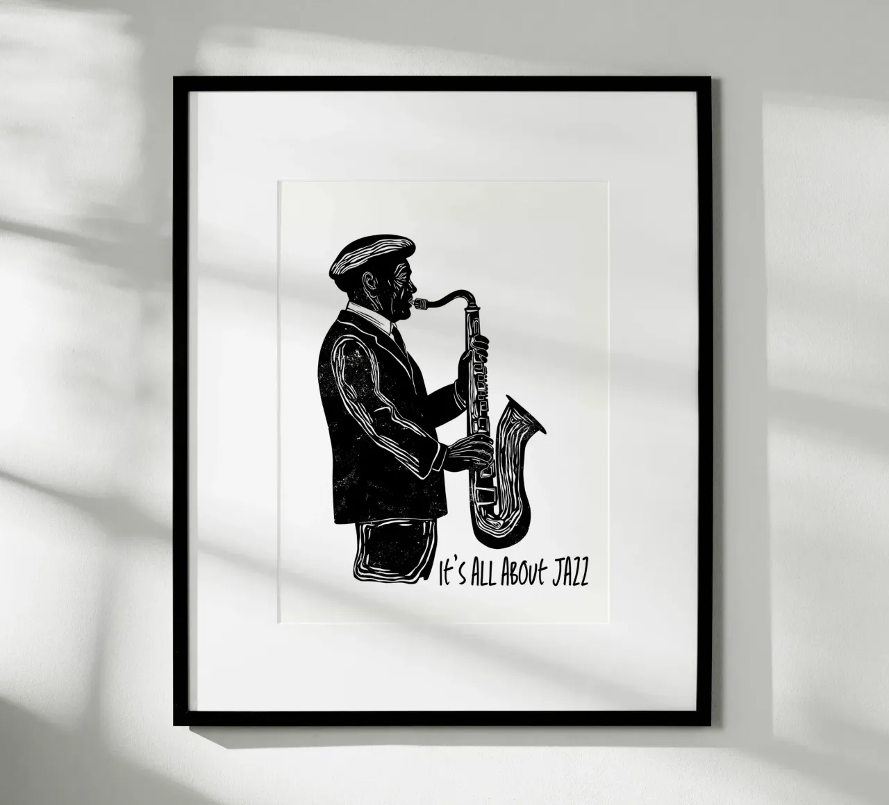 Soul of Jazz poster con telaio in legno da Indigo Rain