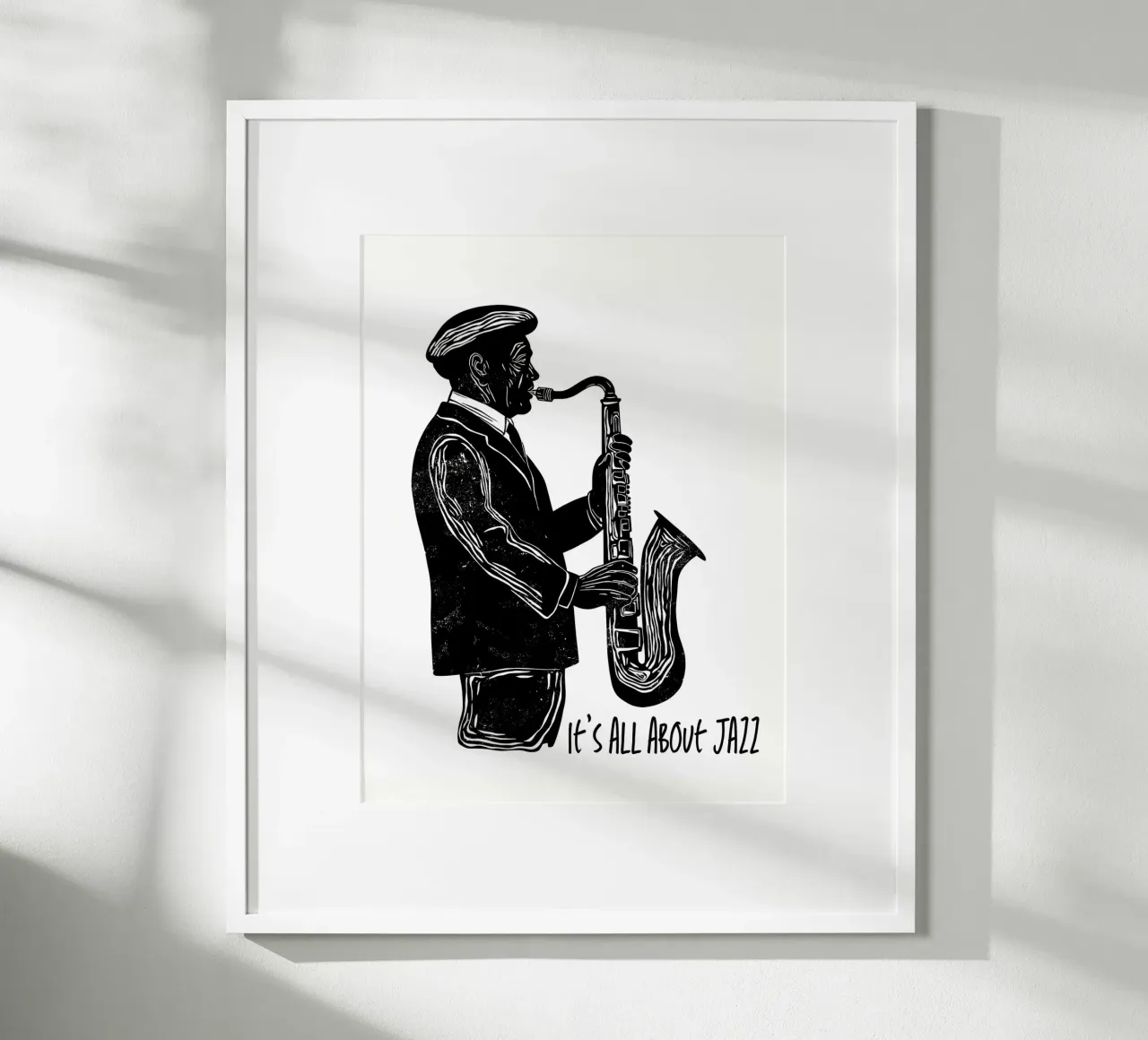Soul of Jazz poster con telaio in legno da Indigo Rain