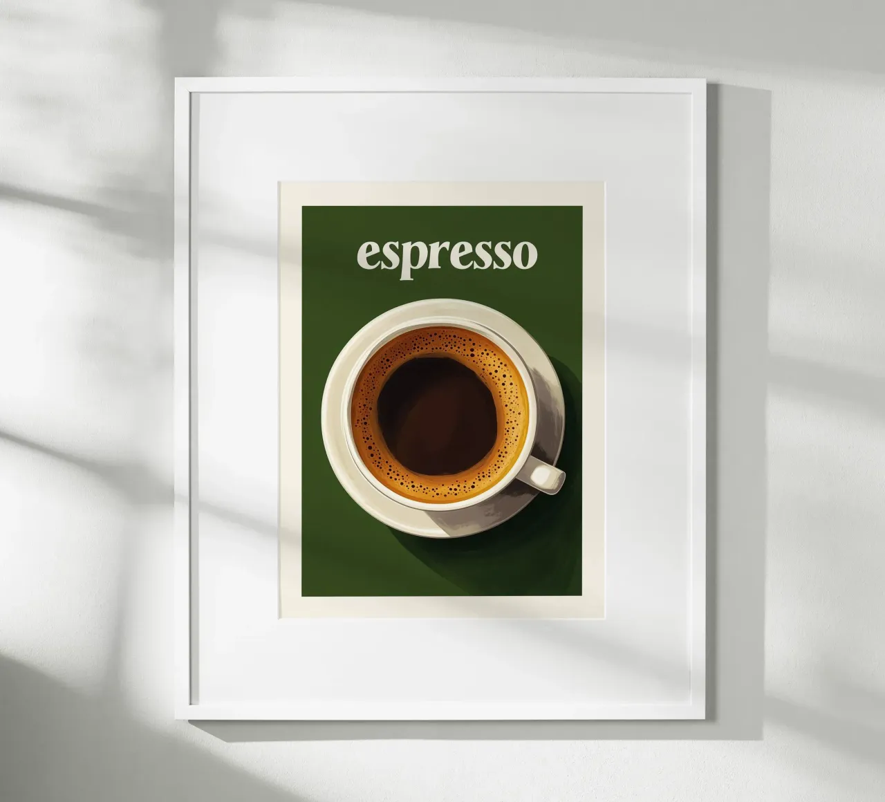 Poster artistico sul caffè espresso gialloverde carta hahnemühle da Spice & Style