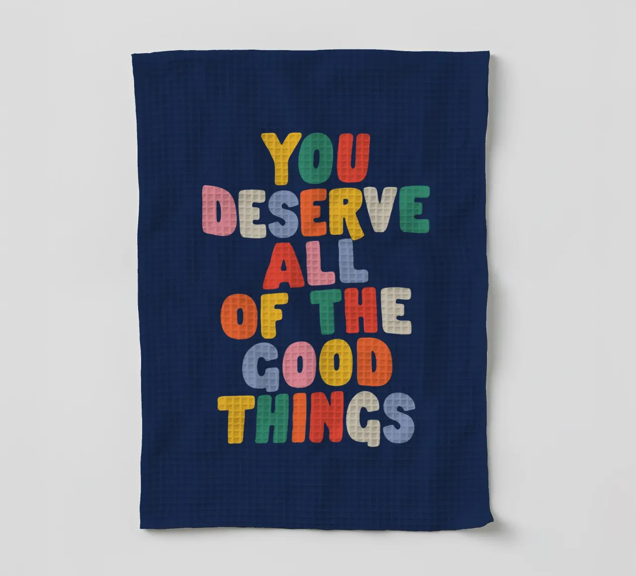 Ti meriti tutte le cose belle Tipografia Good Vibes canovaccio da cucina da THE MOTIVATED TYPE