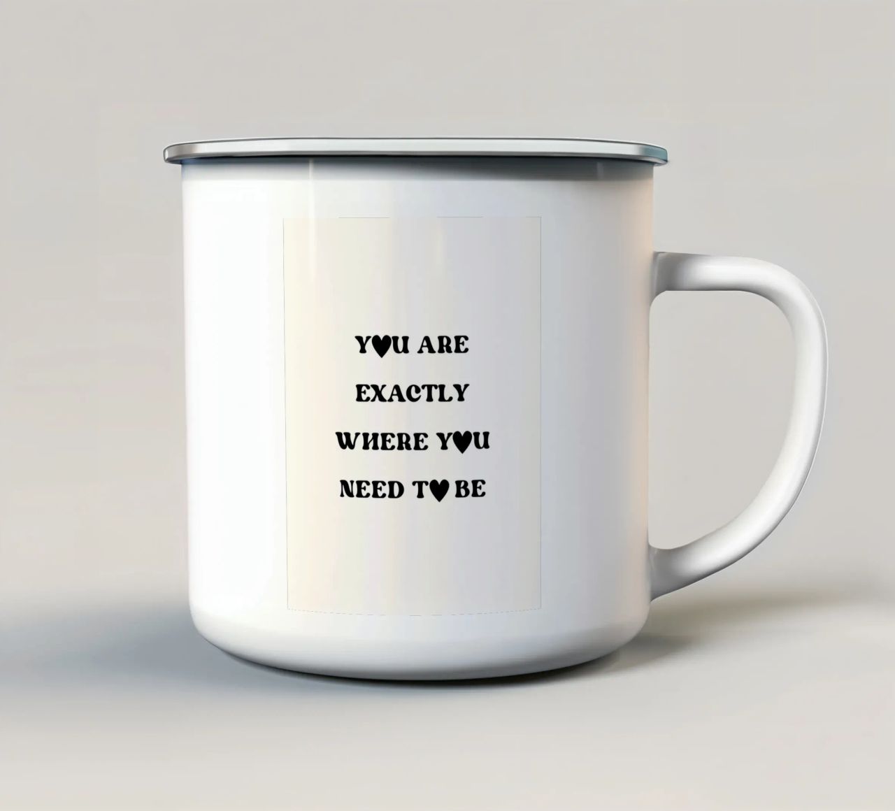 You are exactly where you need to be tazza in smalto da designsbysophia