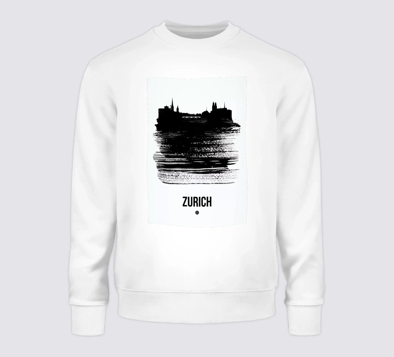 Zurich Skyline Brush Stroke felpa da Naxart