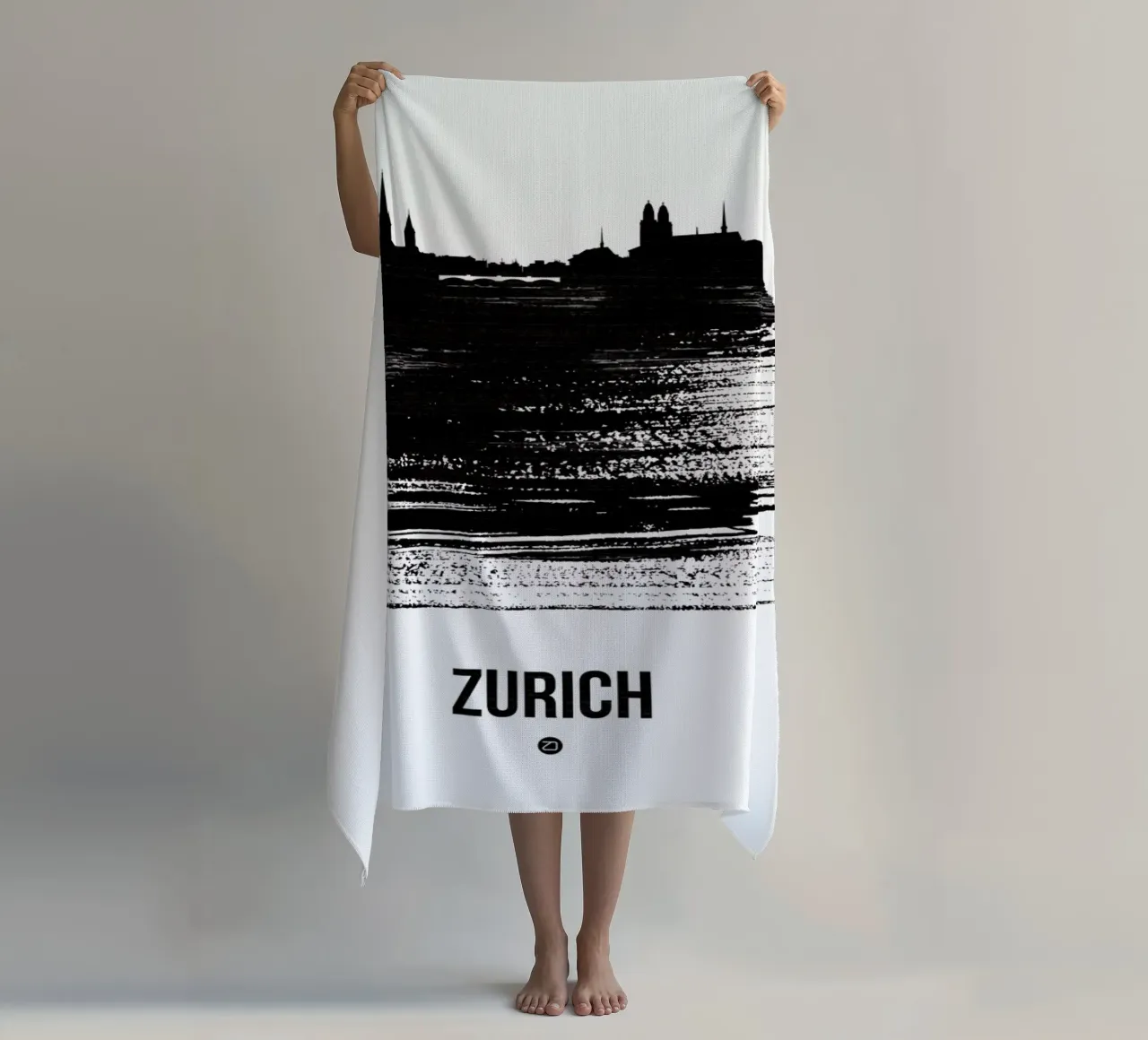 Zurich Skyline Brush Stroke telo mare da Naxart