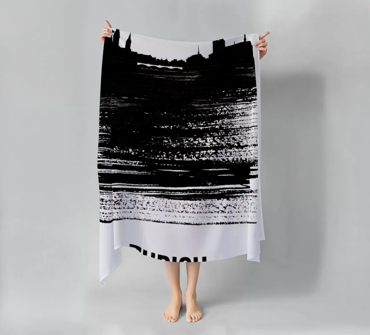 Zurich Skyline Brush Stroke telo mare da Naxart