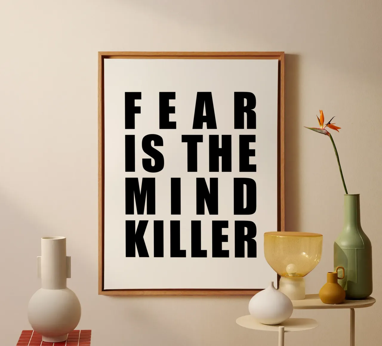 Angst is de geestdoder | Motiverende citaat canvas van Inspirify