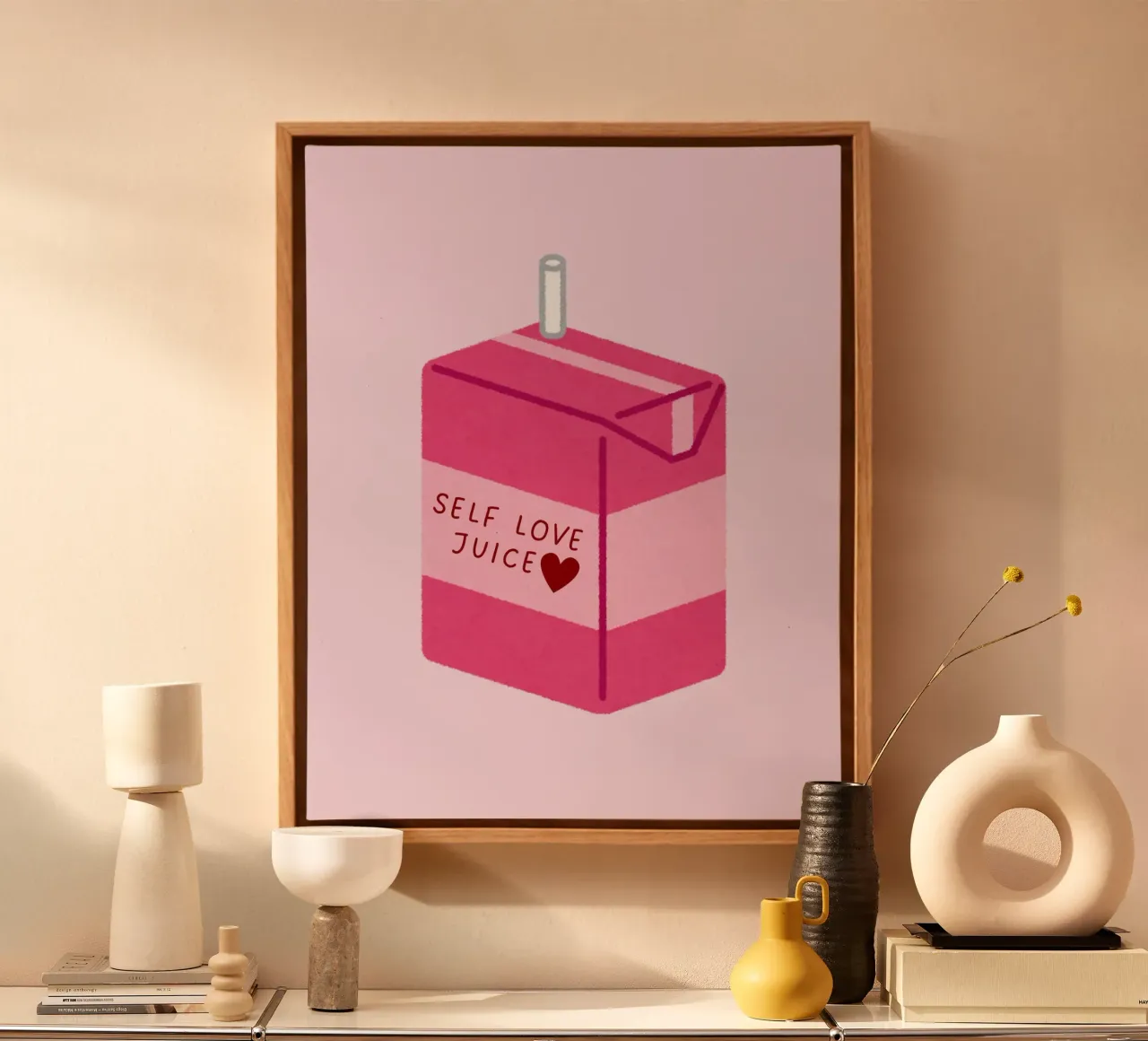 Selflove Juice canvas met Baklijst van designsbysophia