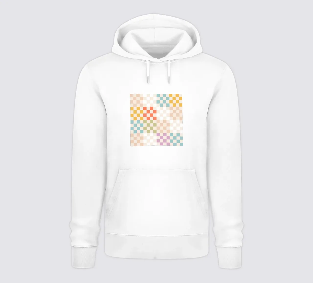 Retro Summer Check Patchwork Pattern hoodie by Dominique Vari Abstract