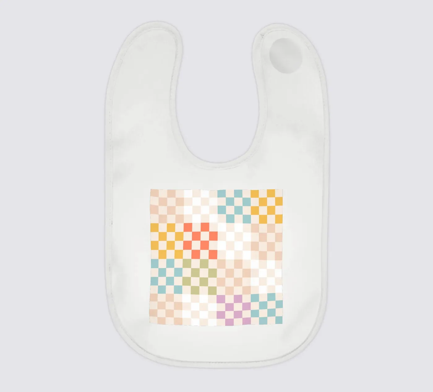 Retro Summer Check Patchwork Pattern bavoir de Dominique Vari Abstract
