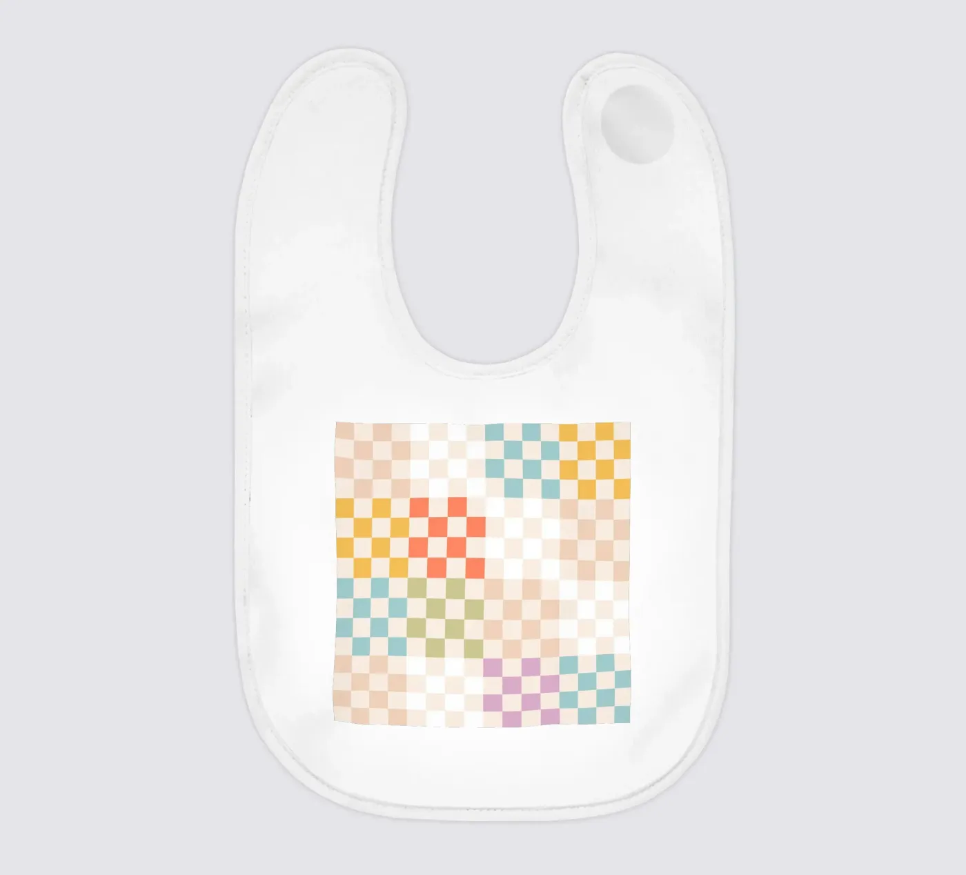 Retro Summer Check Patchwork Pattern bavoir de Dominique Vari Abstract