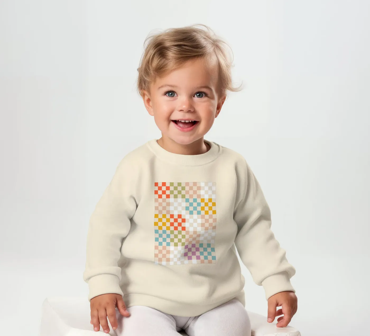 Retro Summer Check Patchwork Pattern sweat pour bébé de Dominique Vari Abstract