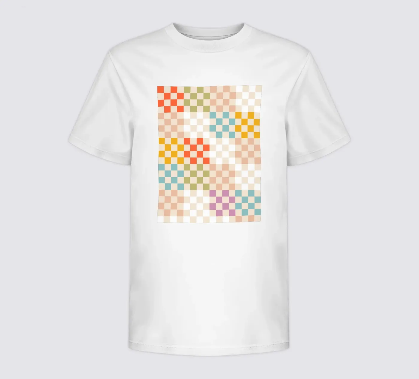 Retro Summer Check Patchwork Pattern Kinder T-Shirt von Dominique Vari Abstract