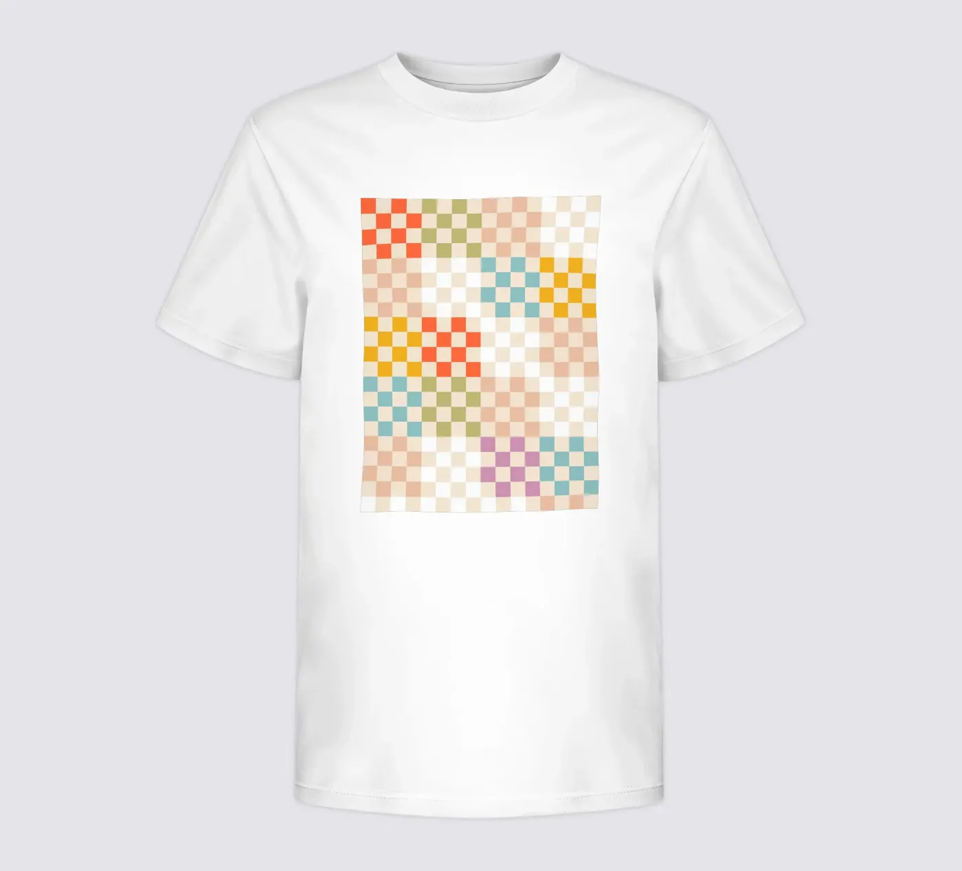 Motivo patchwork a quadri estivi retrò t-shirt bambini da Dominique Vari Abstract