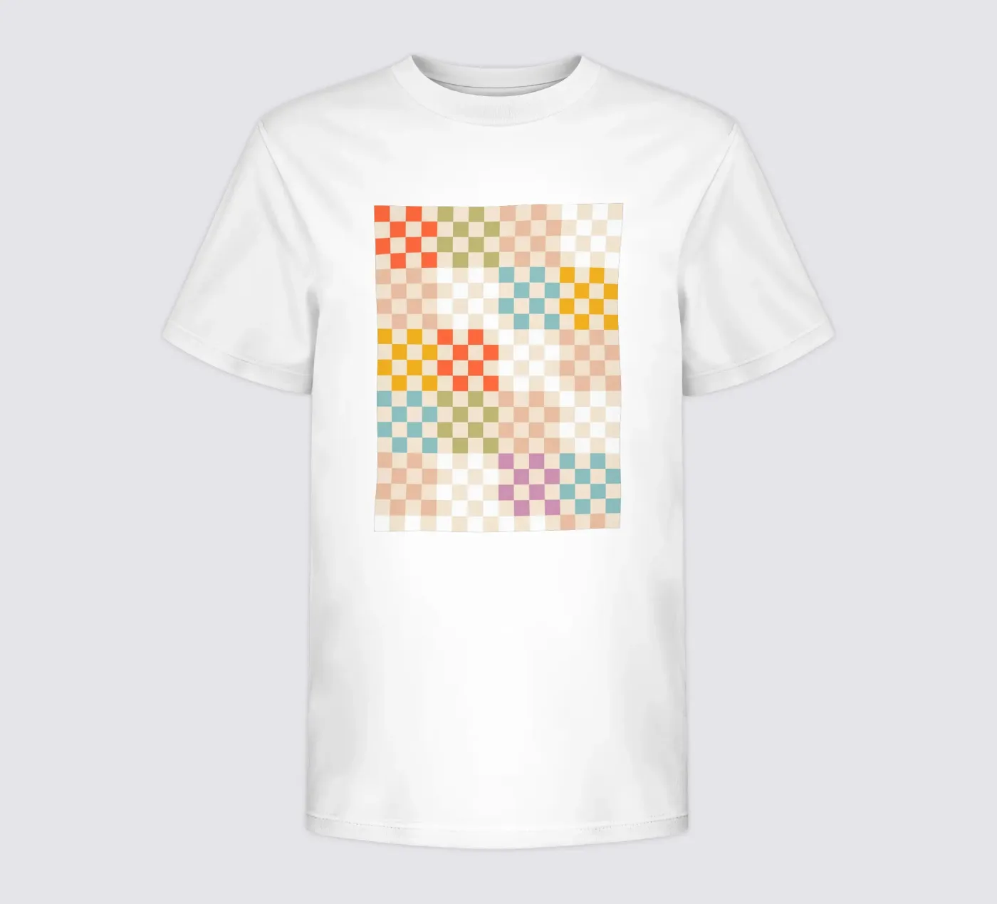 Retro Summer Check Patchwork Pattern Kinder T-Shirt von Dominique Vari Abstract