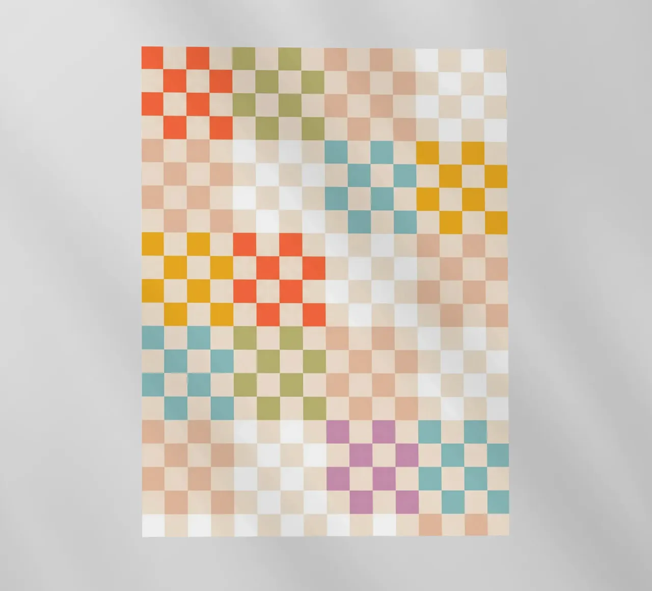 Retro zomers ruitpatroon backlit folie van Dominique Vari Abstract