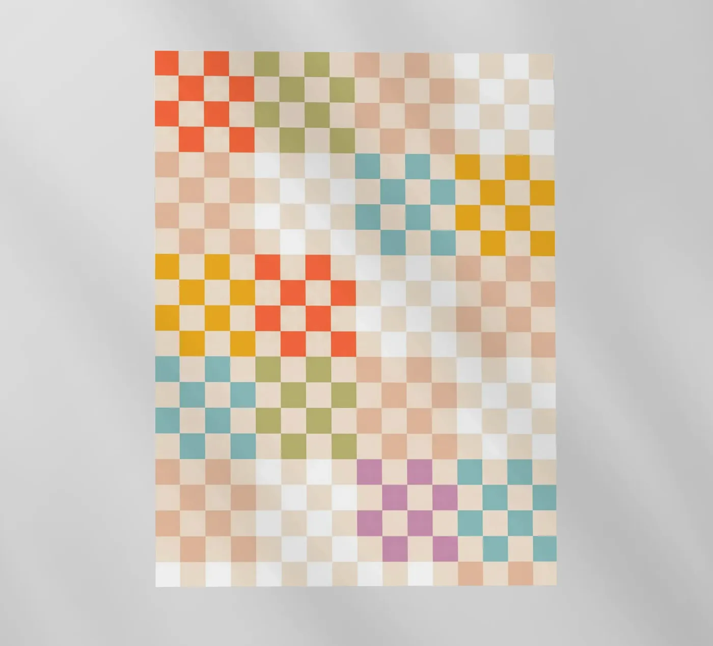 Retro Summer Check Patchwork Pattern backlit film by Dominique Vari Abstract