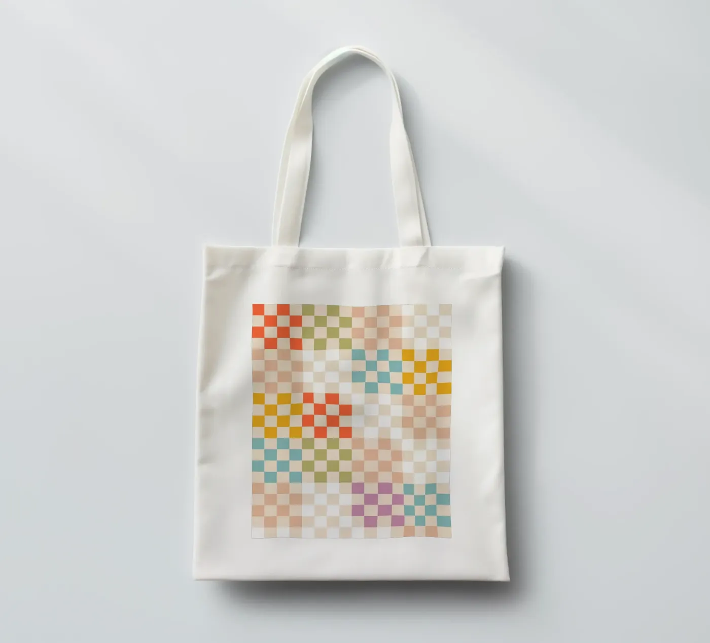 Retro Summer Check Patchwork Pattern borsa in juta da Dominique Vari Abstract