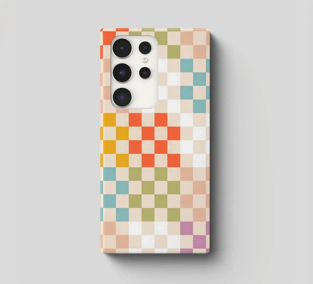 Retro Summer Check Patchwork Pattern coque samsung de Dominique Vari Abstract