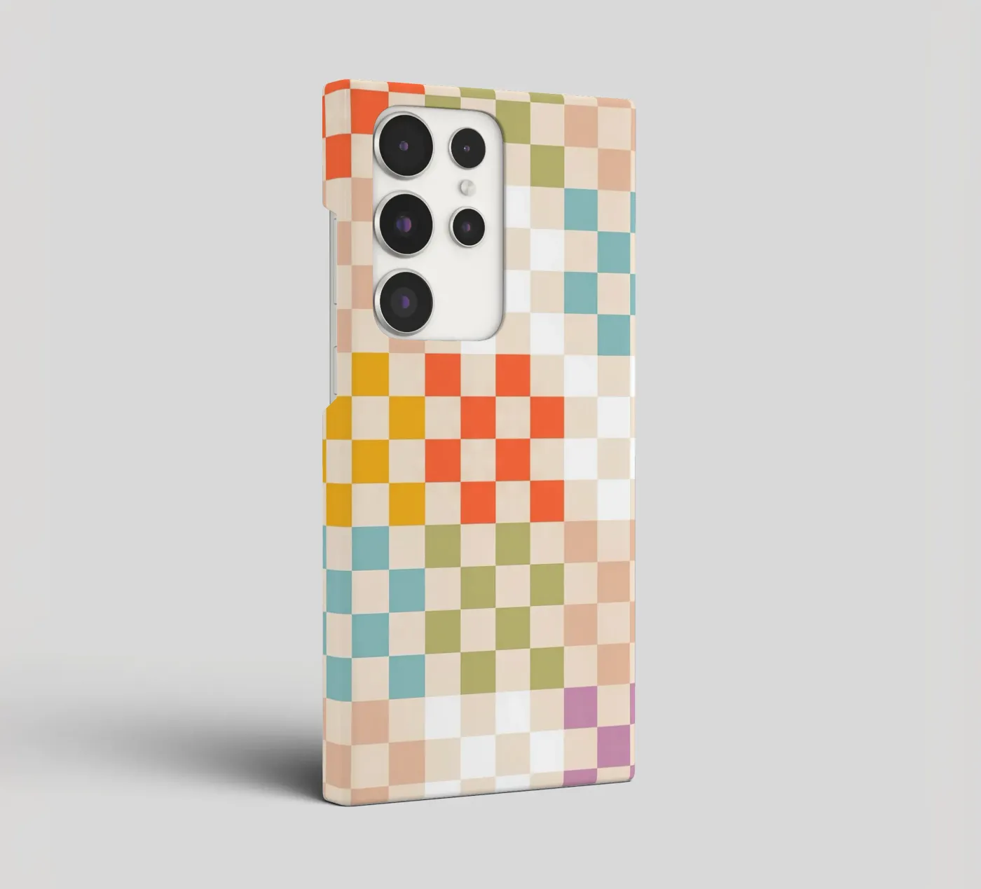Retro Summer Check Patchwork Pattern samsung phone case by Dominique Vari Abstract
