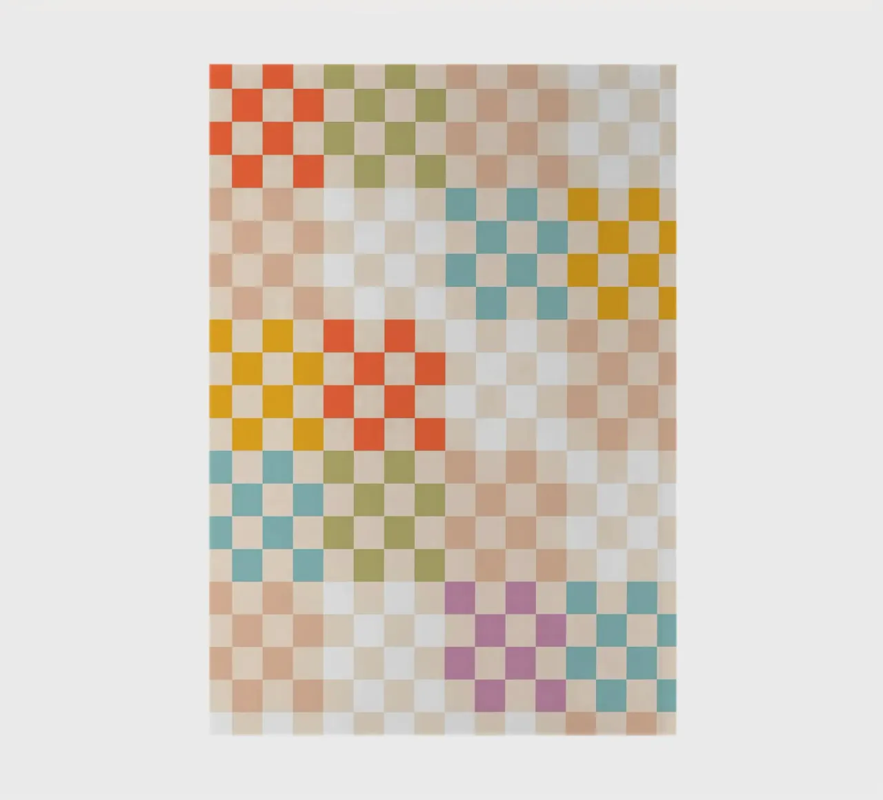 Retro Summer Check Patchwork Pattern notebook by Dominique Vari Abstract