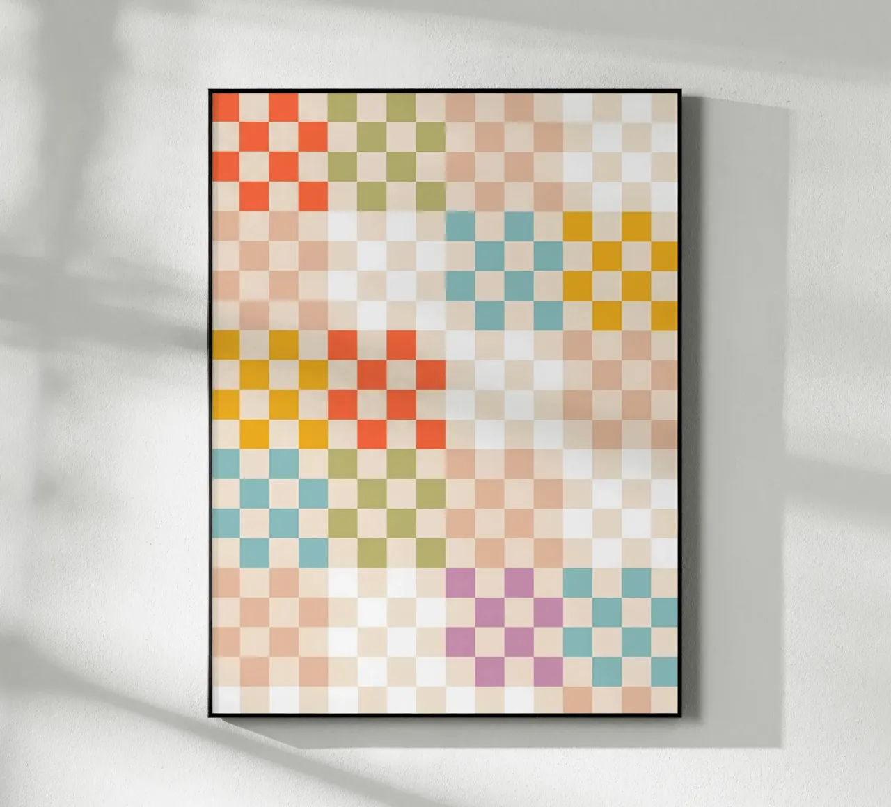 Retro Summer Check Patchwork Pattern plexiglas de Dominique Vari Abstract