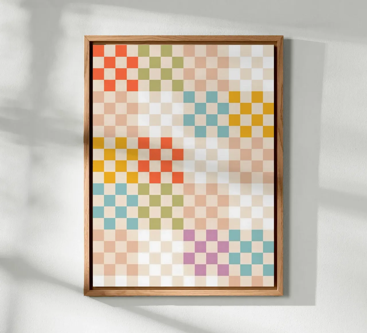 Retro Summer Check Patchwork Pattern forex plate by Dominique Vari Abstract