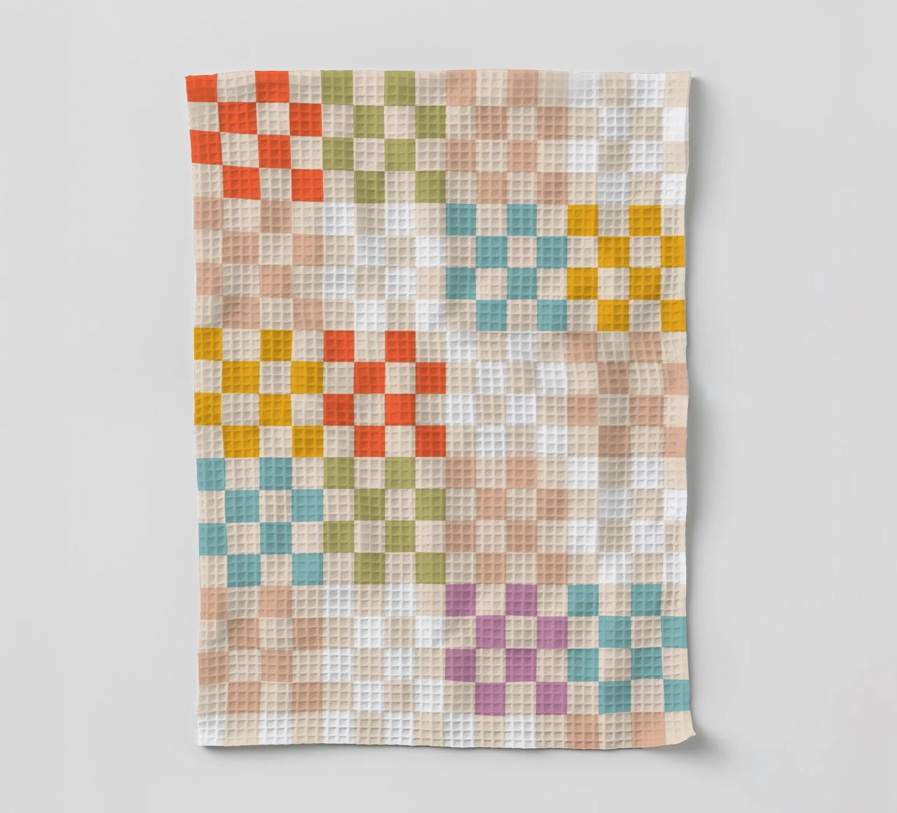 Retro Summer Check Patchwork Pattern torchon de Dominique Vari Abstract
