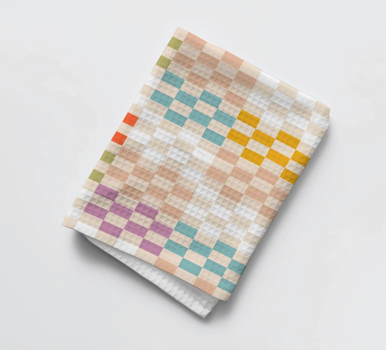 Retro Summer Check Patchwork Pattern torchon de Dominique Vari Abstract