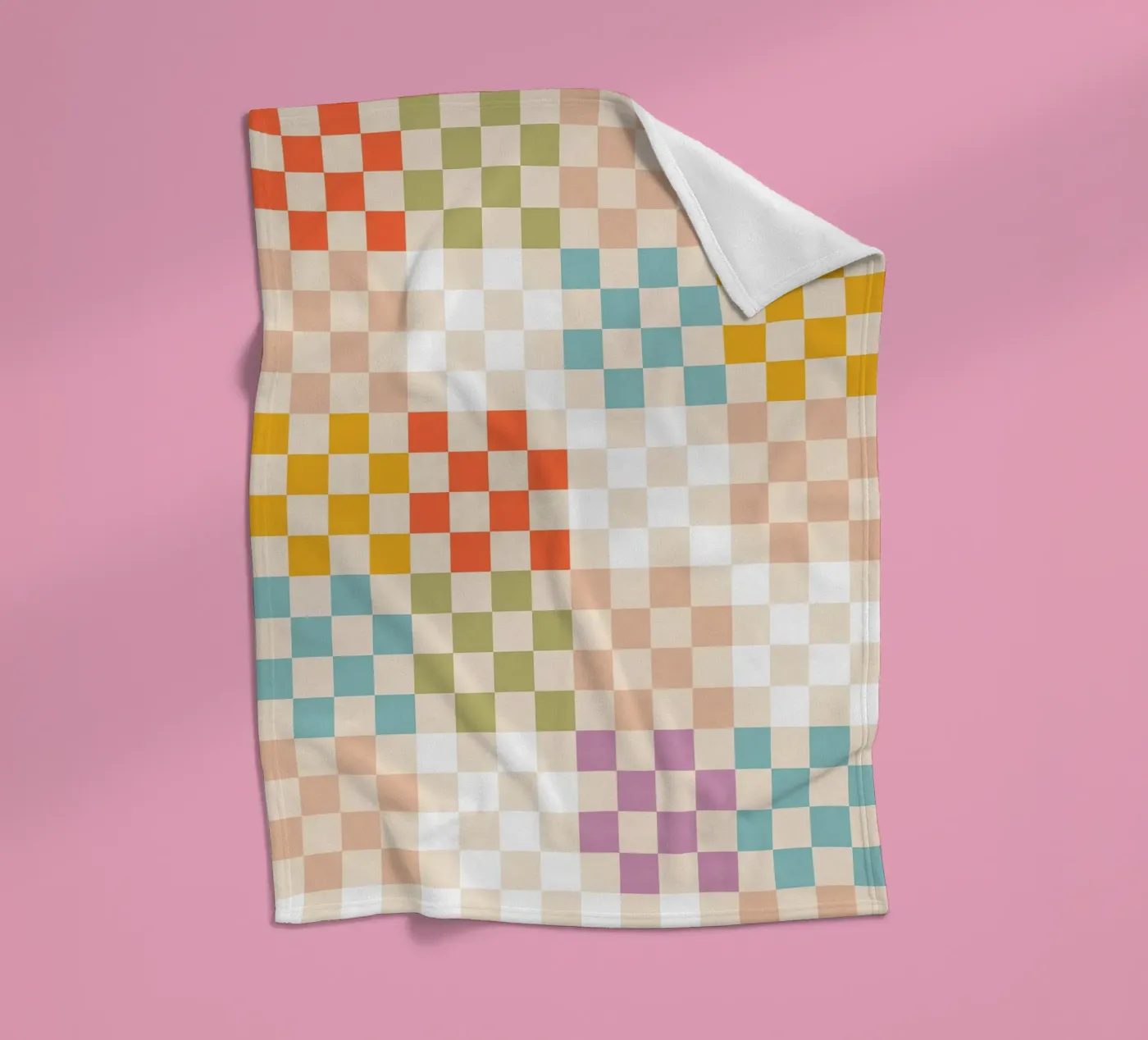 Retro Summer Check Patchwork Pattern plaid polaire de Dominique Vari Abstract