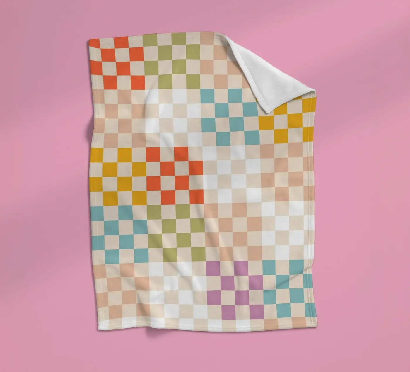 Retro Summer Check Patchwork Pattern plaid polaire de Dominique Vari Abstract