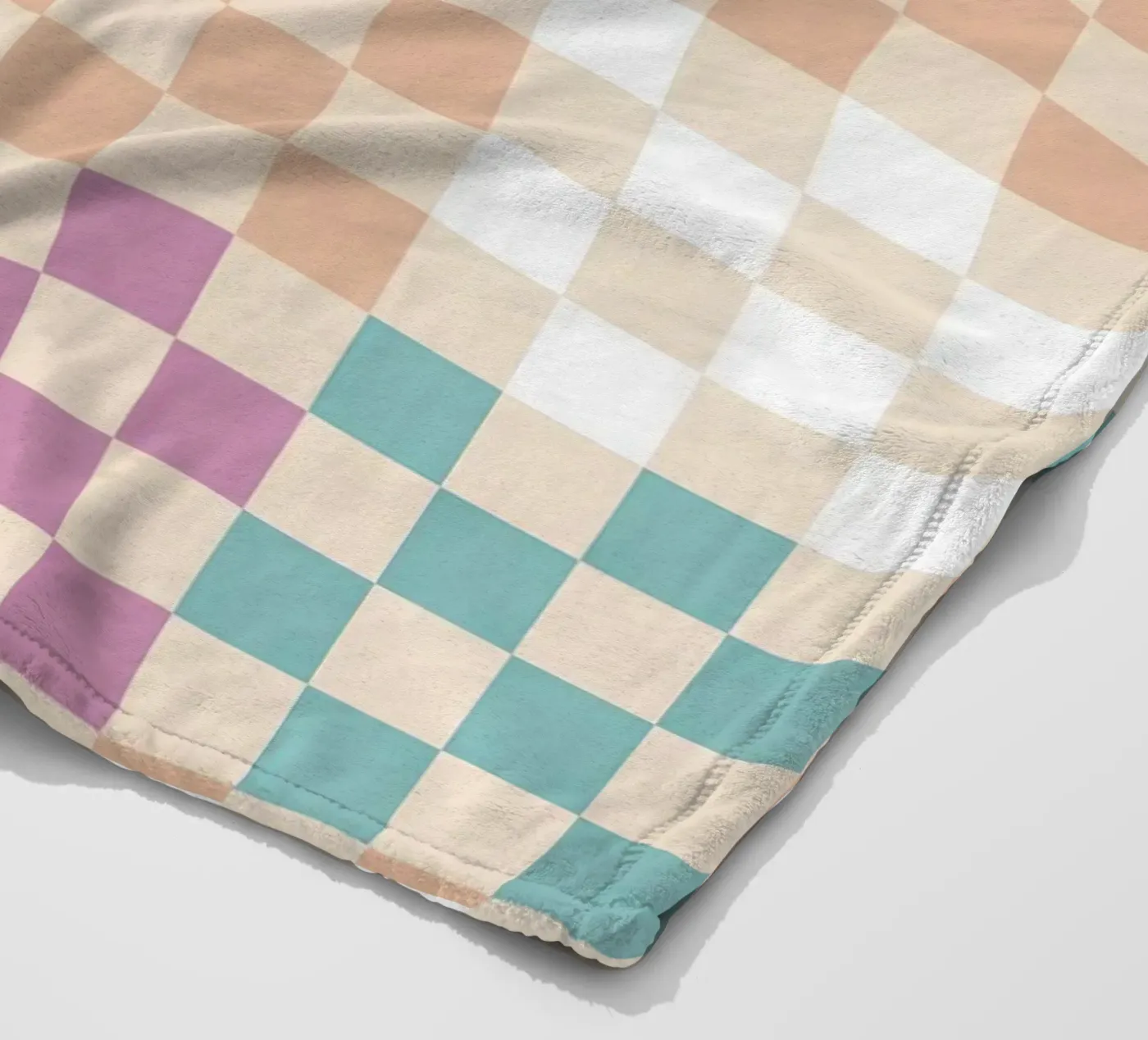 Retro Summer Check Patchwork Pattern plaid polaire de Dominique Vari Abstract