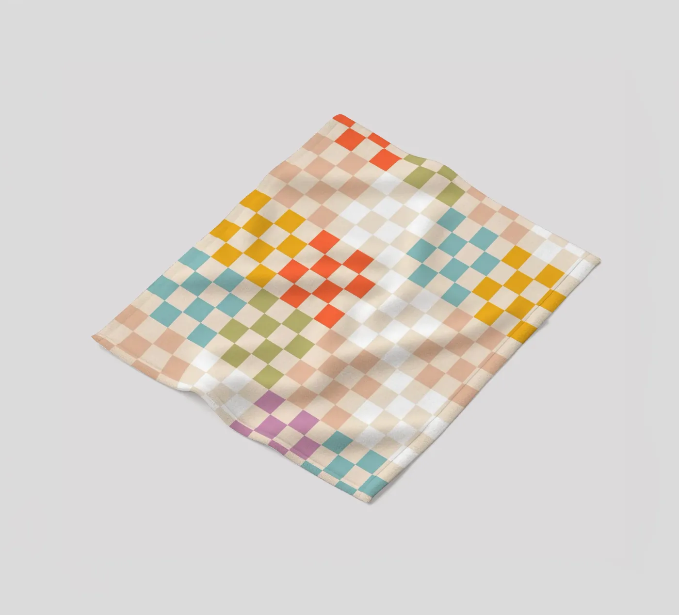 Retro Summer Check Patchwork Pattern plaid polaire de Dominique Vari Abstract