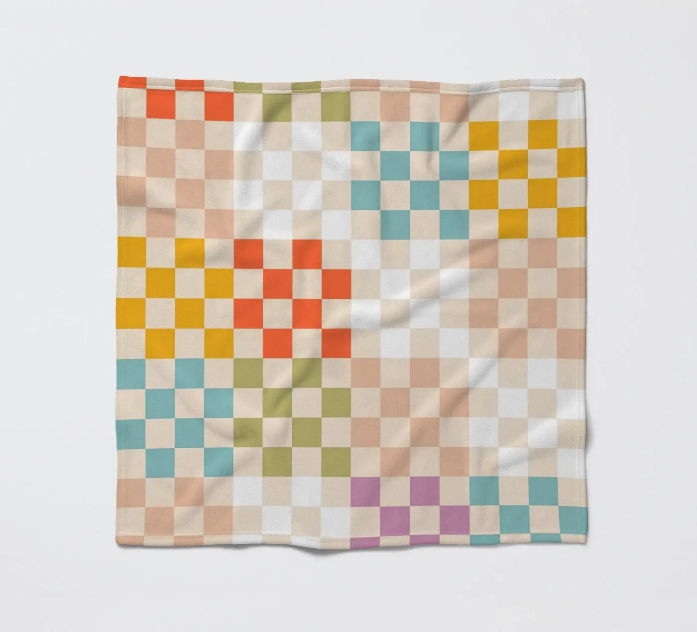 Retro Summer Check Patchwork Pattern plaid polaire de Dominique Vari Abstract