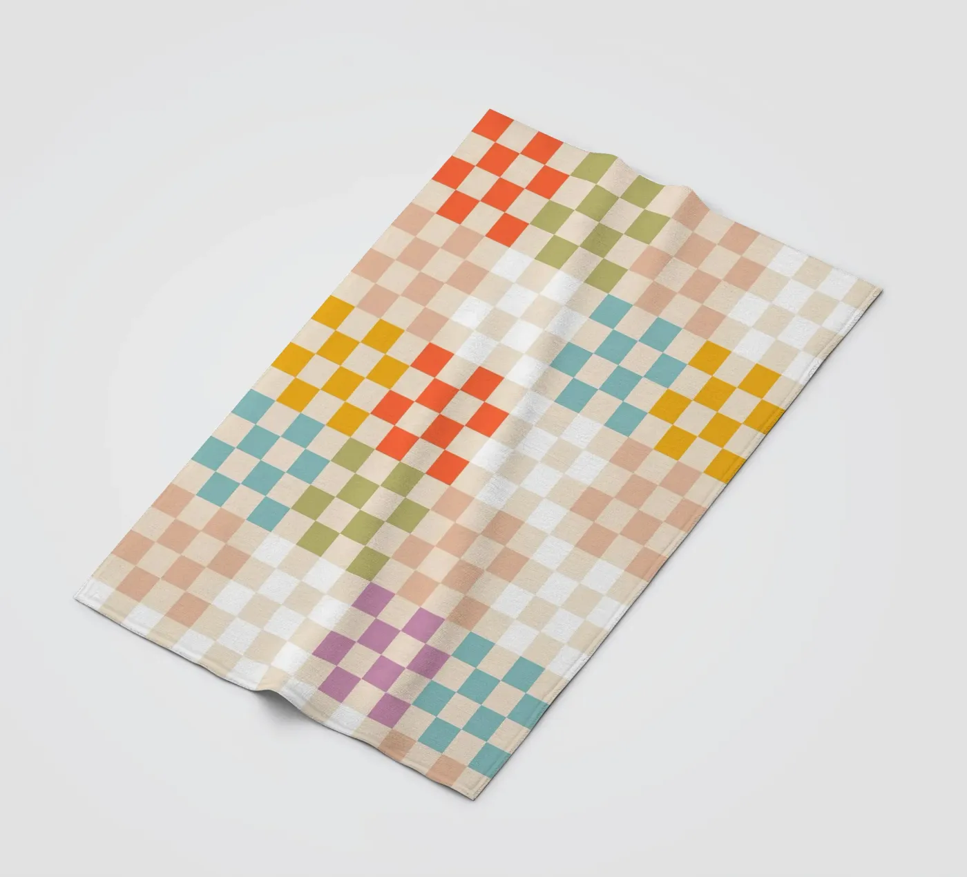 Retro Summer Check Patchwork Pattern plaid polaire de Dominique Vari Abstract